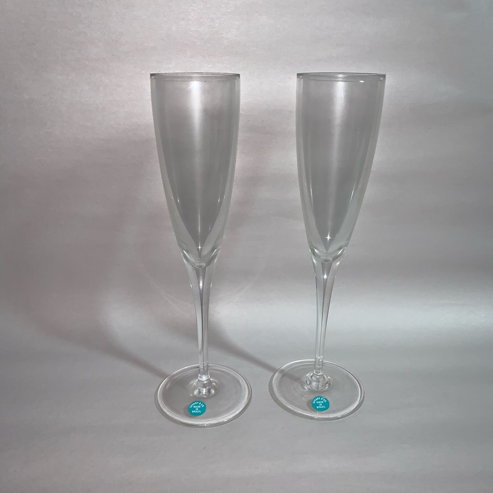 vintage TIFFANY & CO hand blown CHAMPAGNE GLASSES - Picture 5 of 8